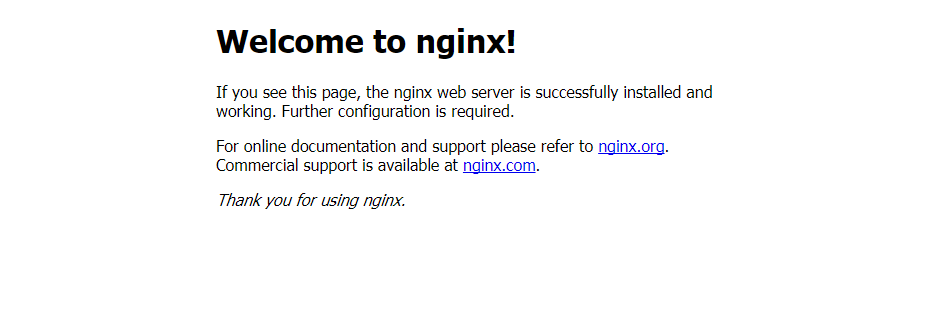 nginx welcome