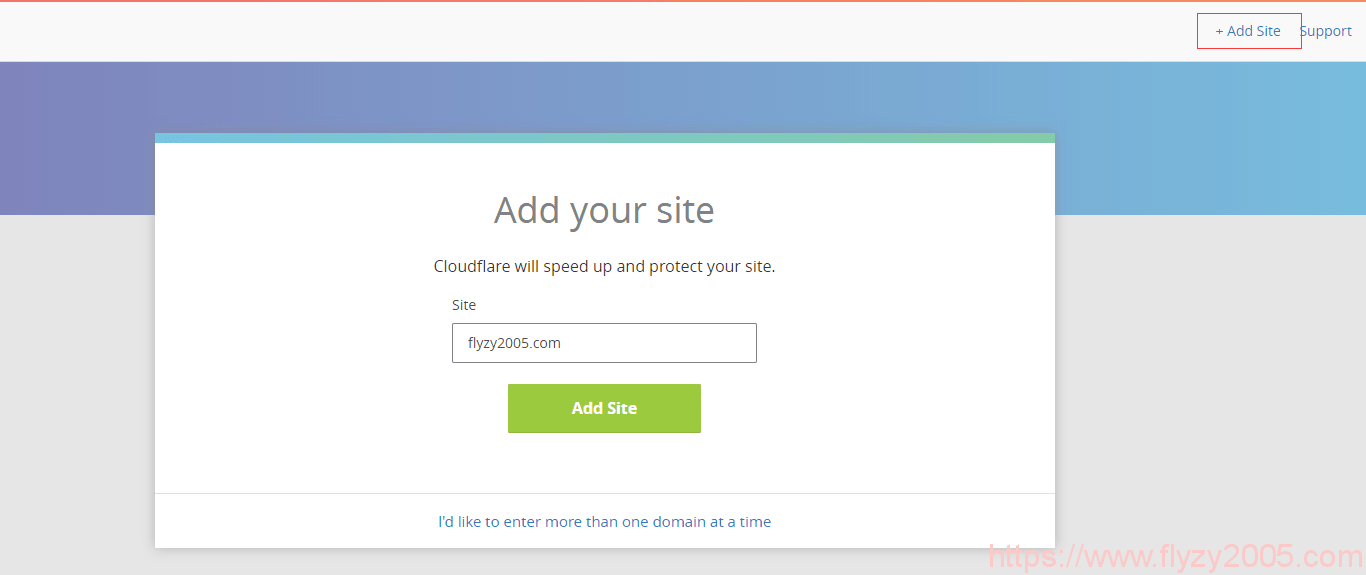 cloudflare-cdn-add-site